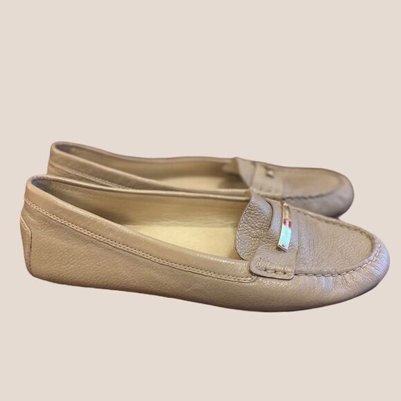 Michael Kors Clay Leather Driving Mocassin Flats 9 - Picture 2 of 6